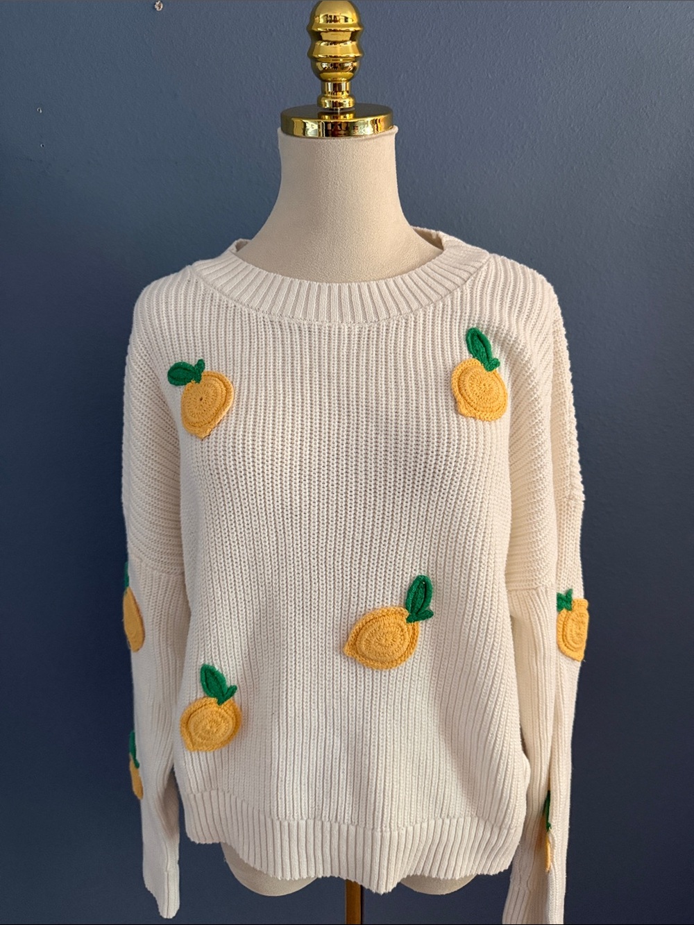 White Sweater with Lemons